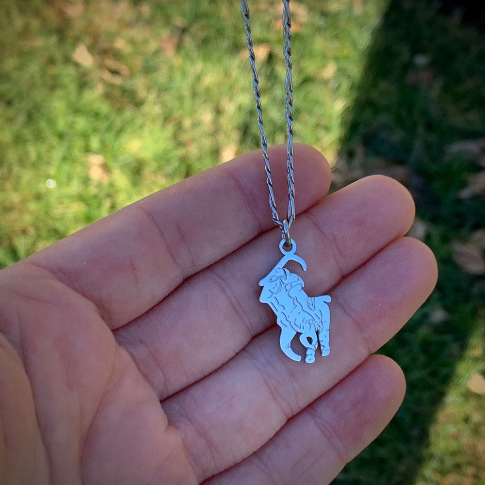 Polo Reaper Pendant + Chain Silver